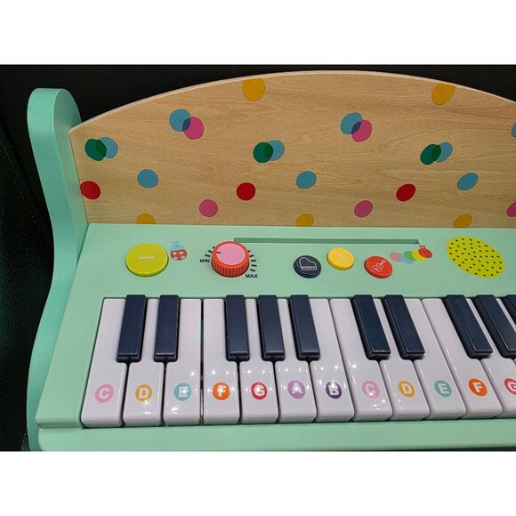 GiggleScape Colorful Wooden Toy Keyboard With Lights & Sounds - Picture 1 of 6